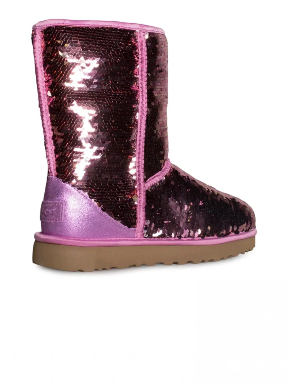UGG Pink and Gold Sequin Short Boots